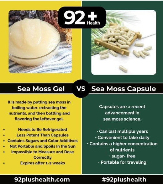 Sea Moss Capsules vs. Sea Moss Gel